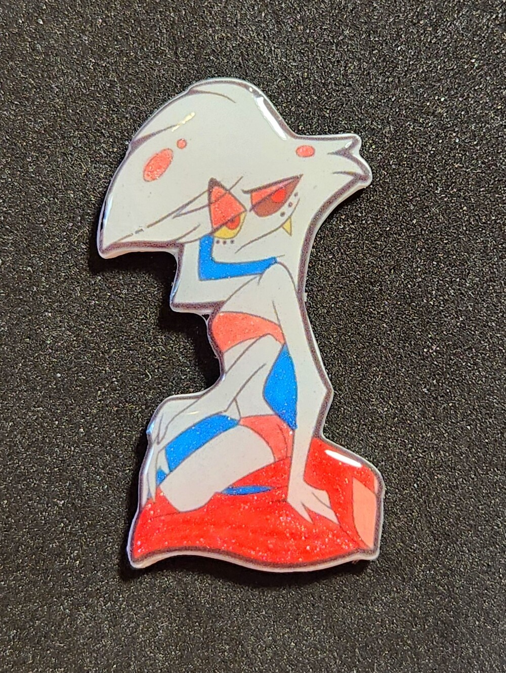Angel Dust Glitter Pin - Hazbin Hotel